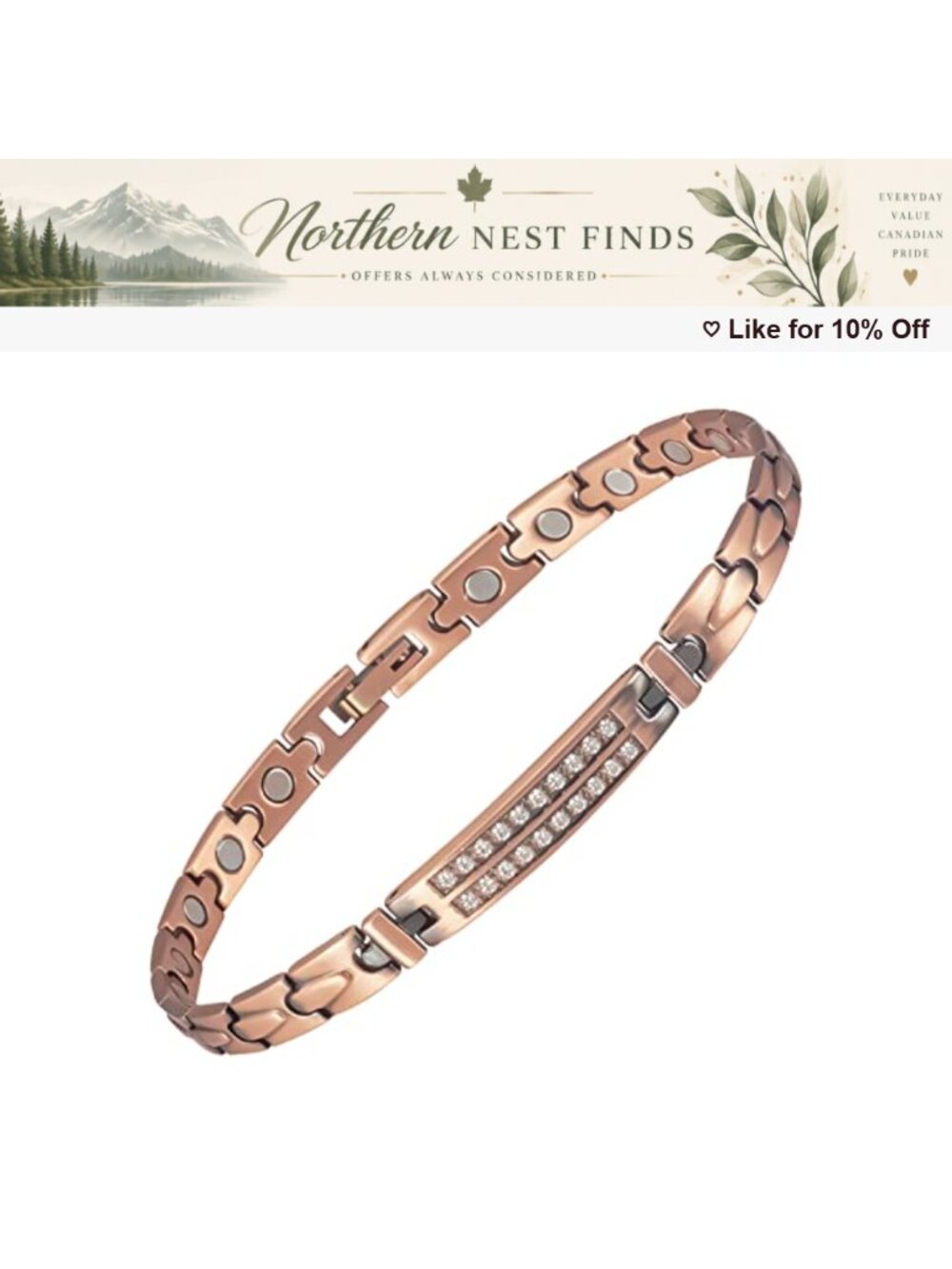 Solid Copper Magnetic Anklet Adjustable Lymph Detox Ankle Bracelet